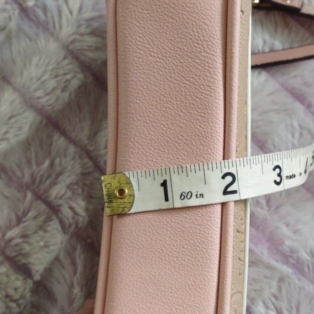 Juicy Couture Los Angeles Pink Tan Fashionista Baguette Shoulder Handbag - Picture 8 of 13